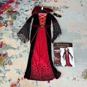 Vampire Costume for Kids - Black and Red